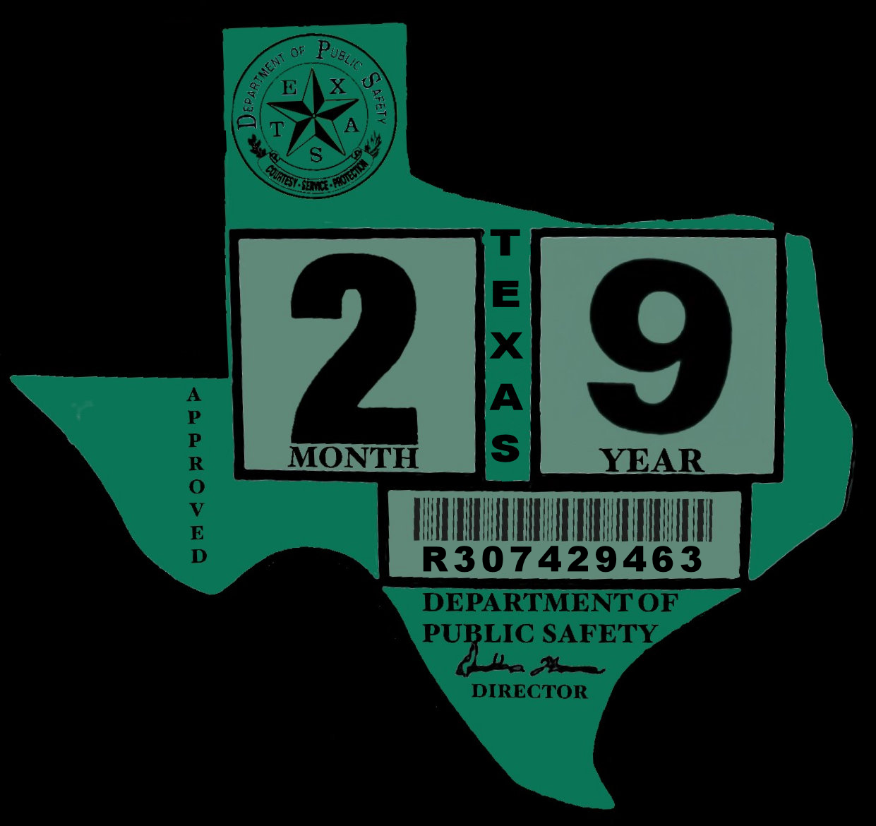 (image for) 1999 Texas Inspection sticker
